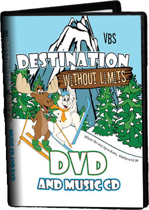 DVD with action songs Destination without Limits VBS